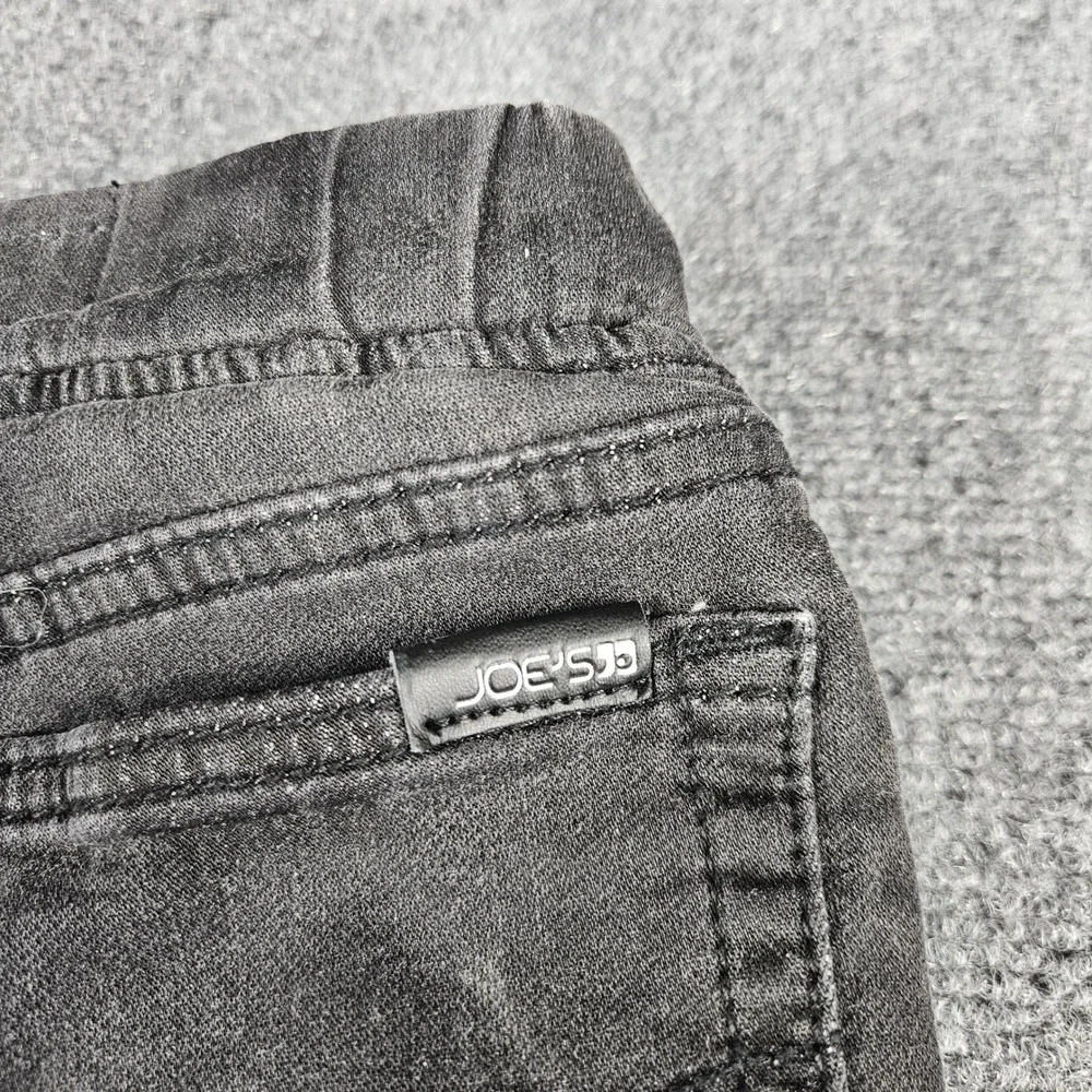 Joes Jeans Boys‎ Size 7 Faded Black Denim Pull On Elastic Waist Pants Drawstring